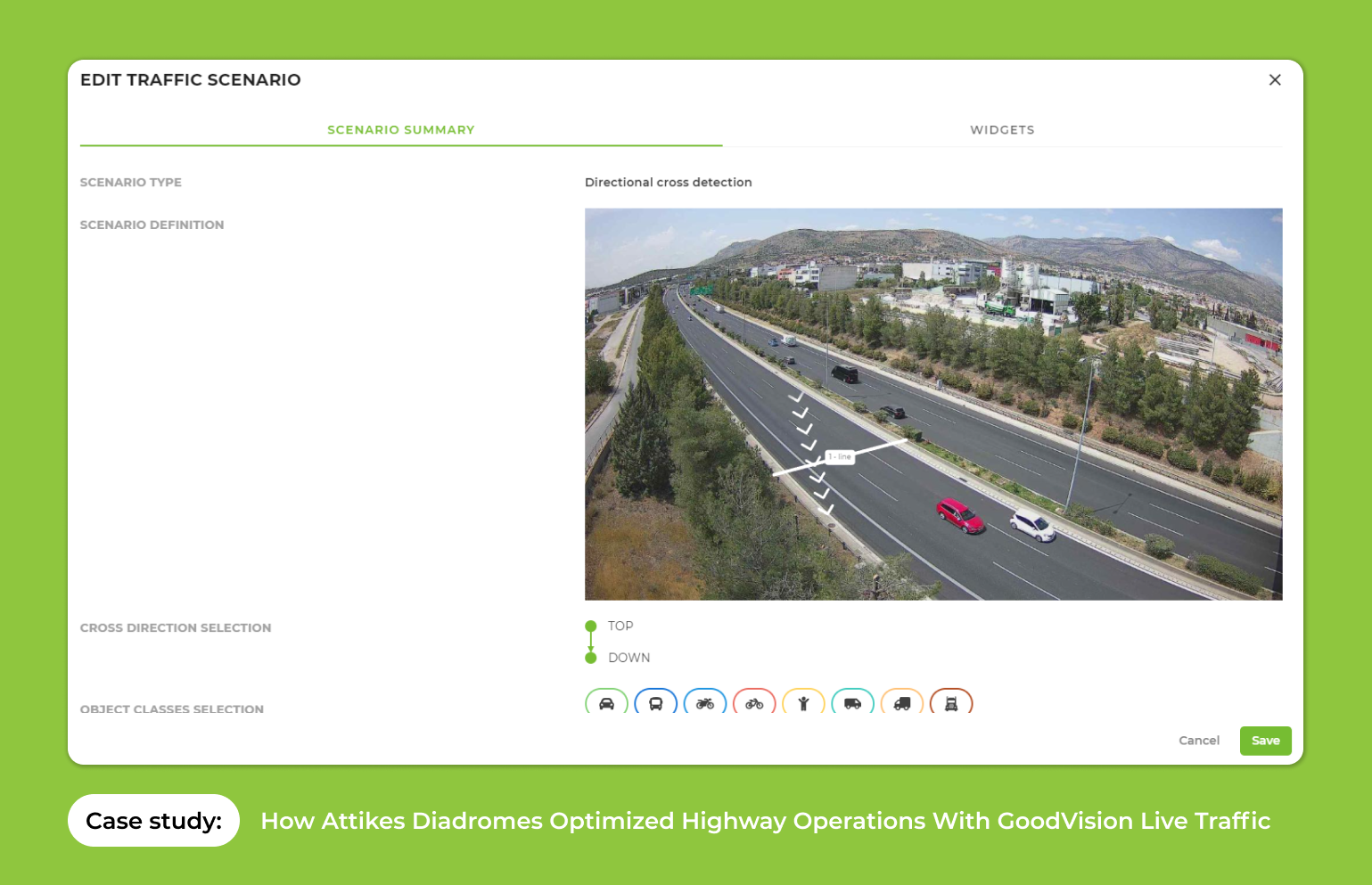 Attikes Diadromes toll highway operator in Attica, Greece, using GoodVision Live Traffic for AI-driven real-time incident detection