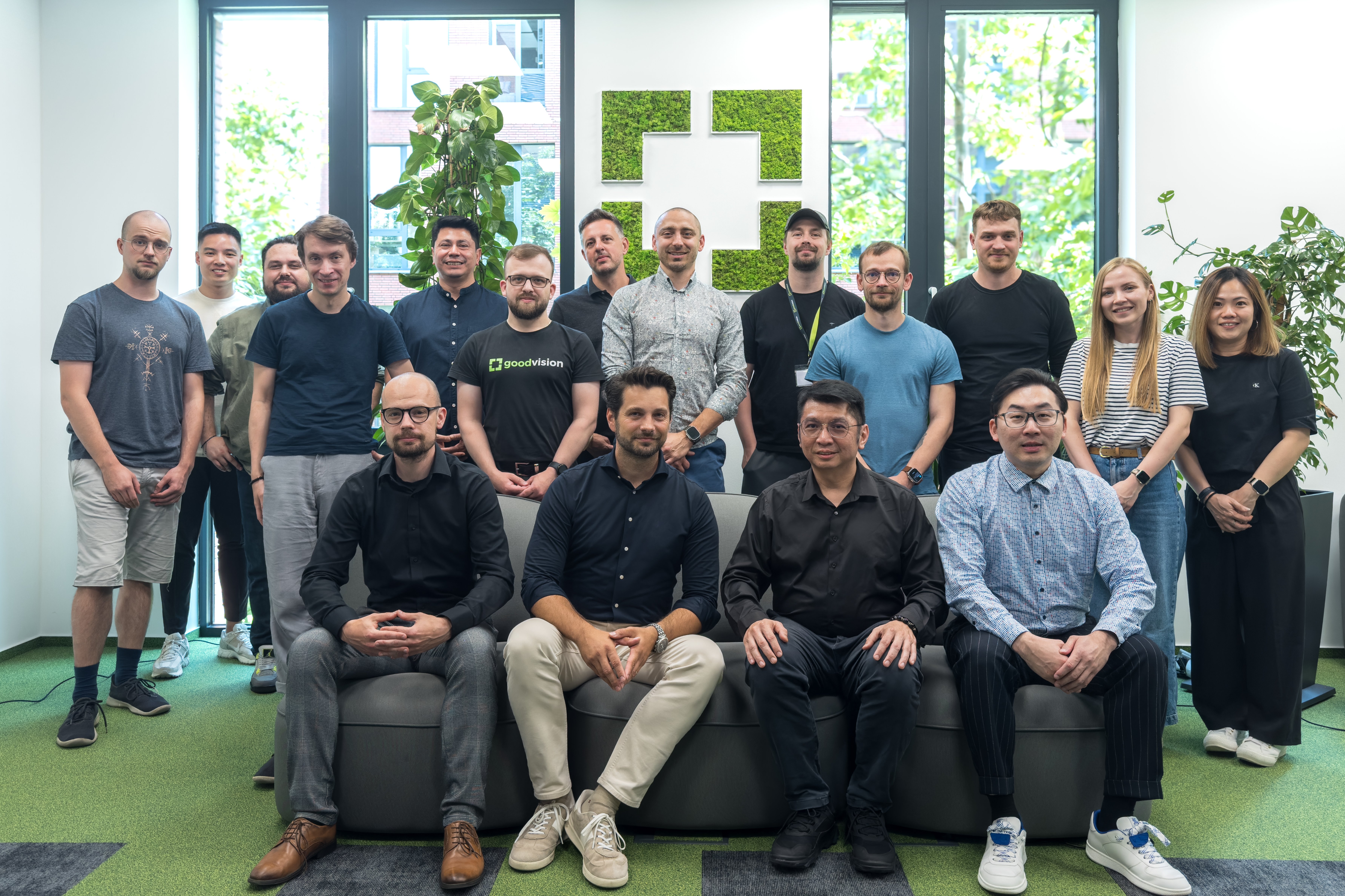 GoodVision team with TTS Group representatives at GoodVision's company Prague R&D office..