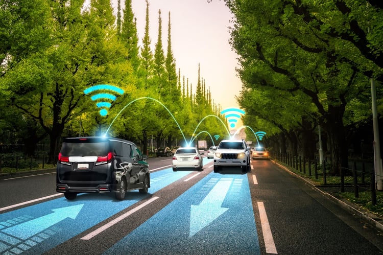 autonomous vehicles on the road