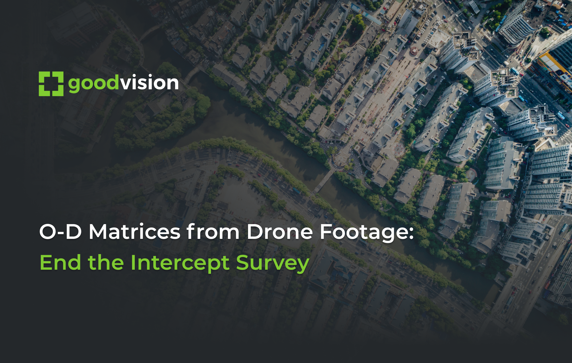 Drone capturing vehicle trajectories and origin-destination matrix data at a road junction
