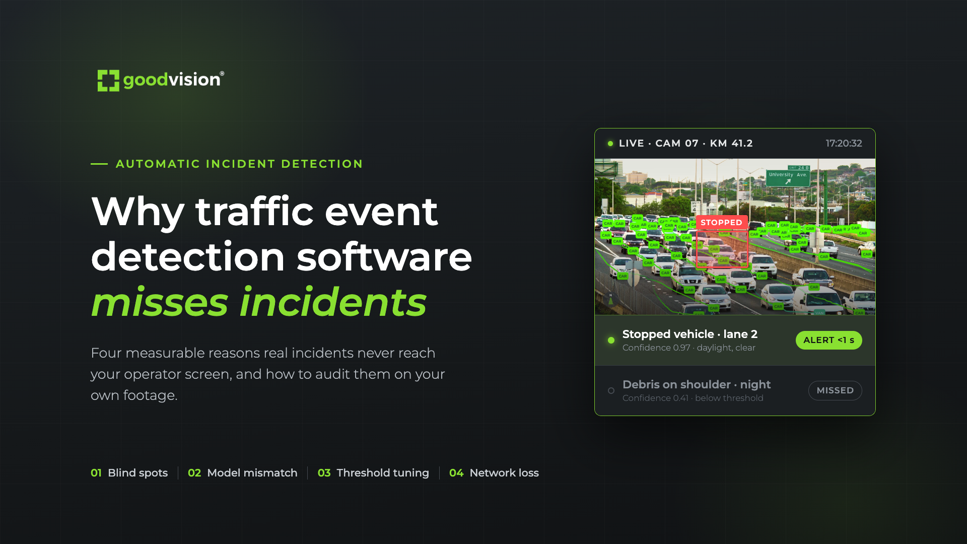 Why Traffic Event Detection Software Misses Incidents